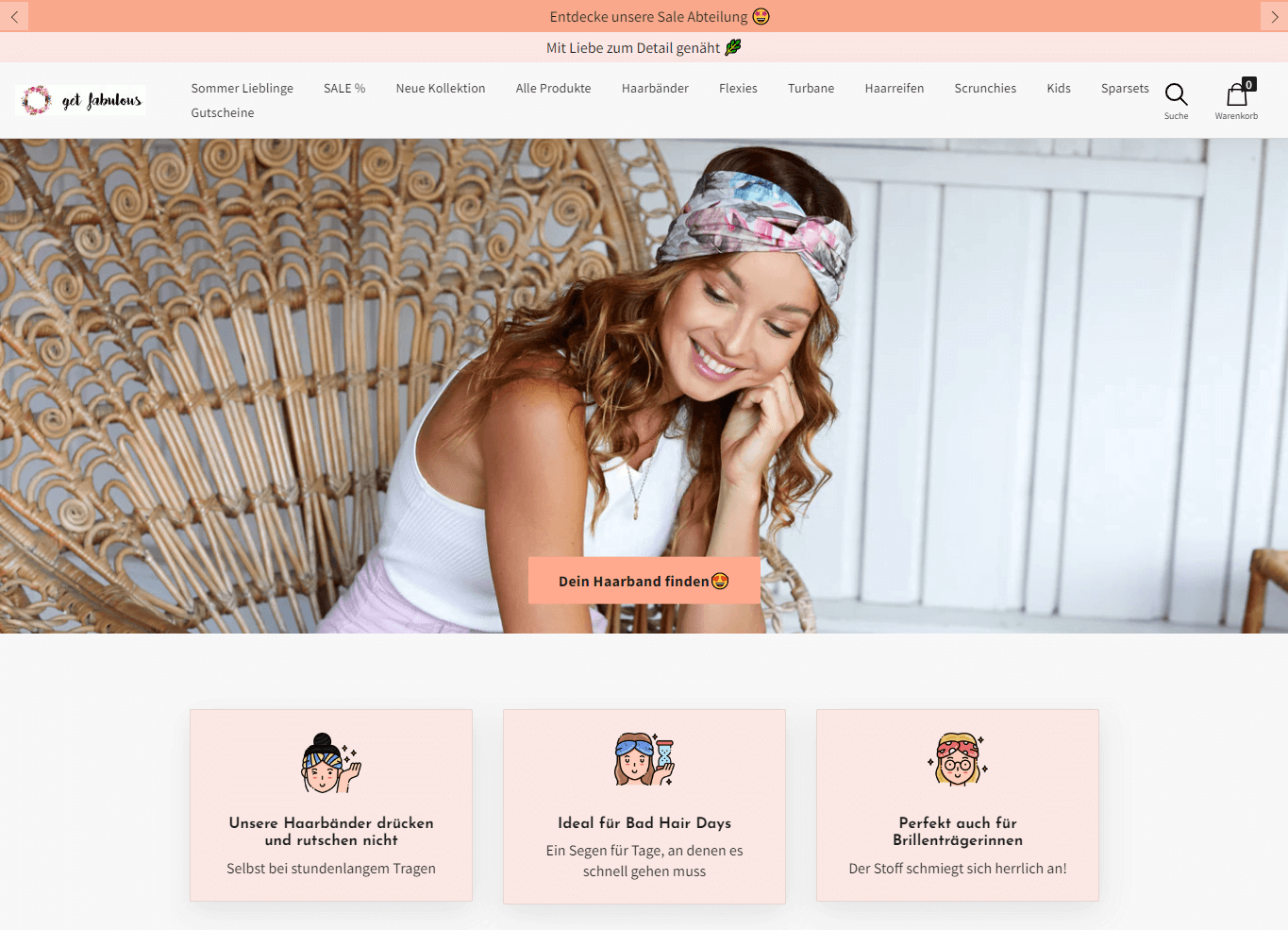 Get-fabulous - Headband Sellingn Website - RF Technologies Clien